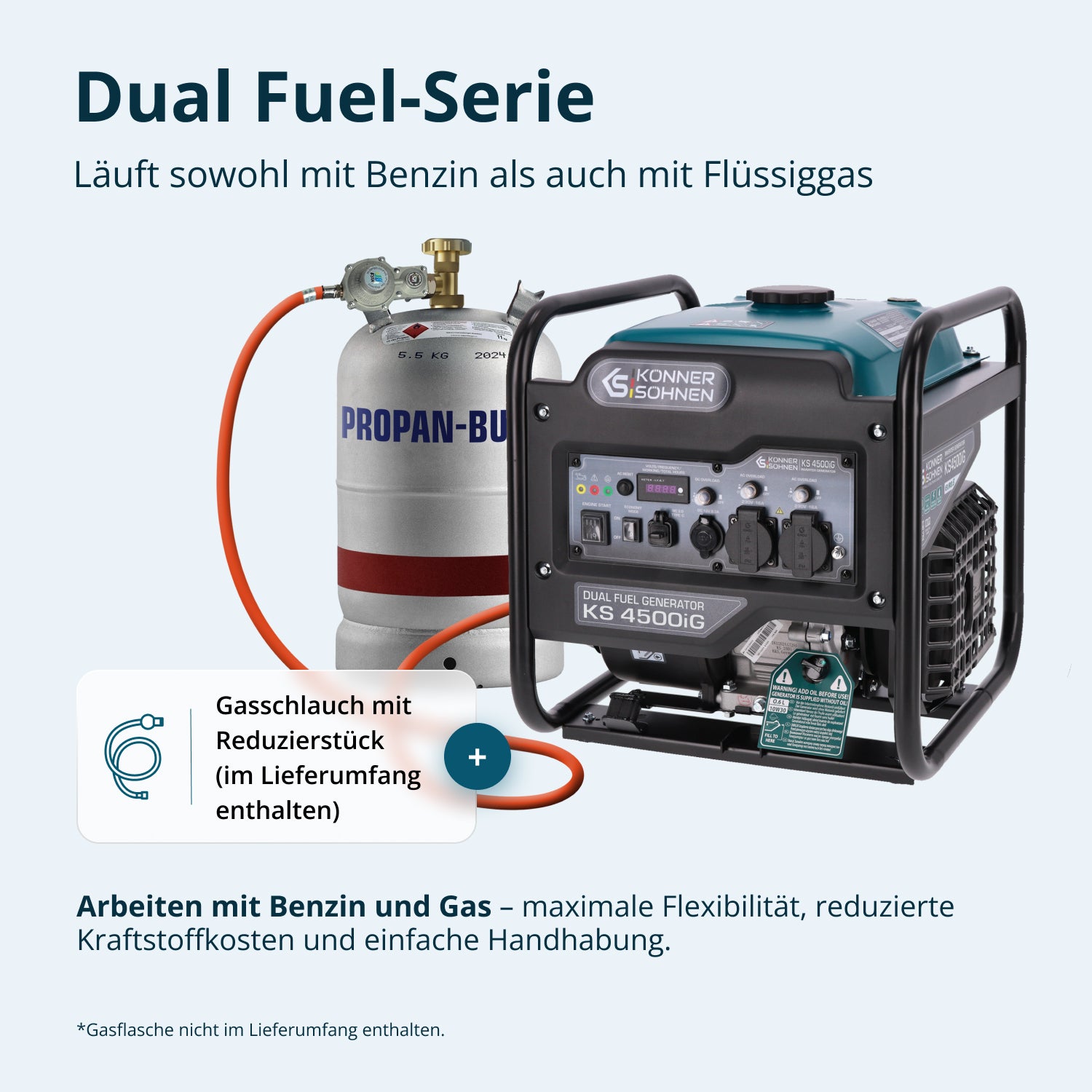 Dual Fuel-Inverter-Generator KS 4500iG