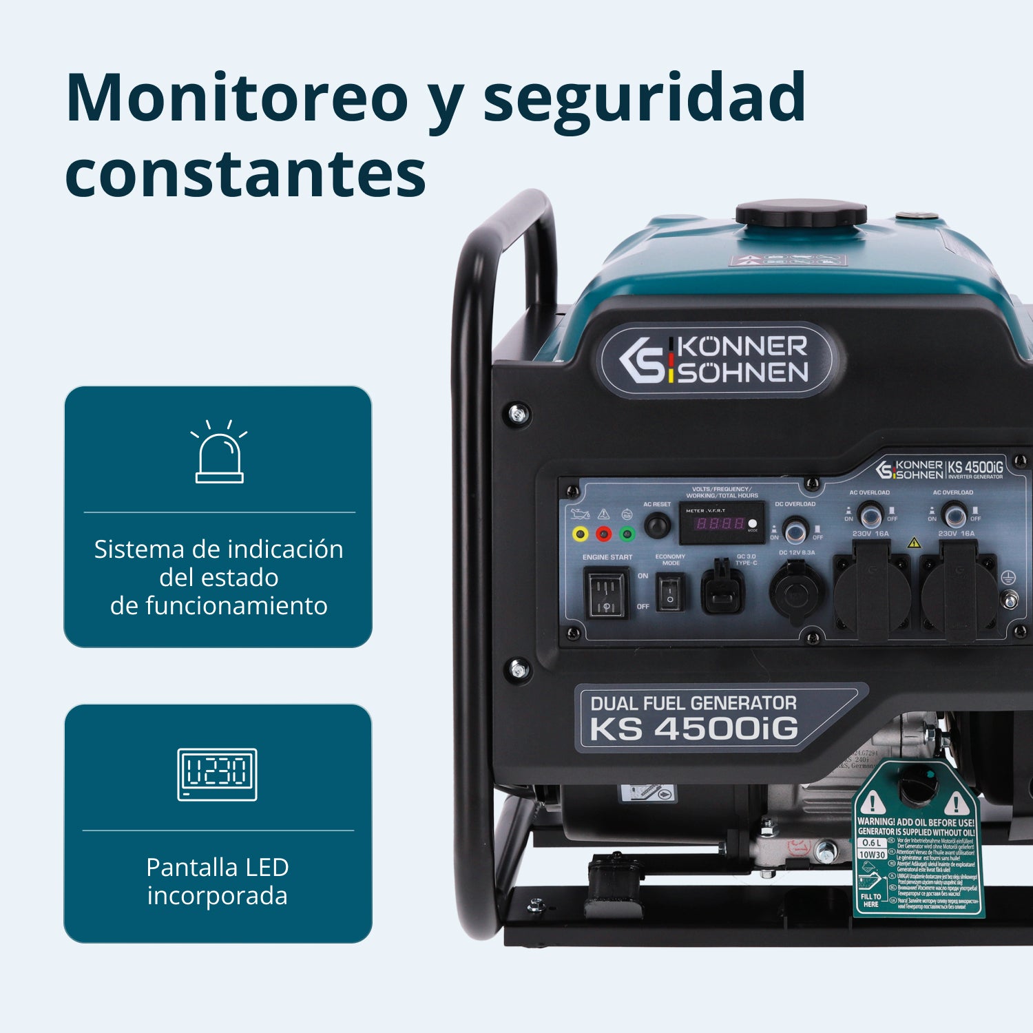 Generador inverter de doble combustible KS 4500iG