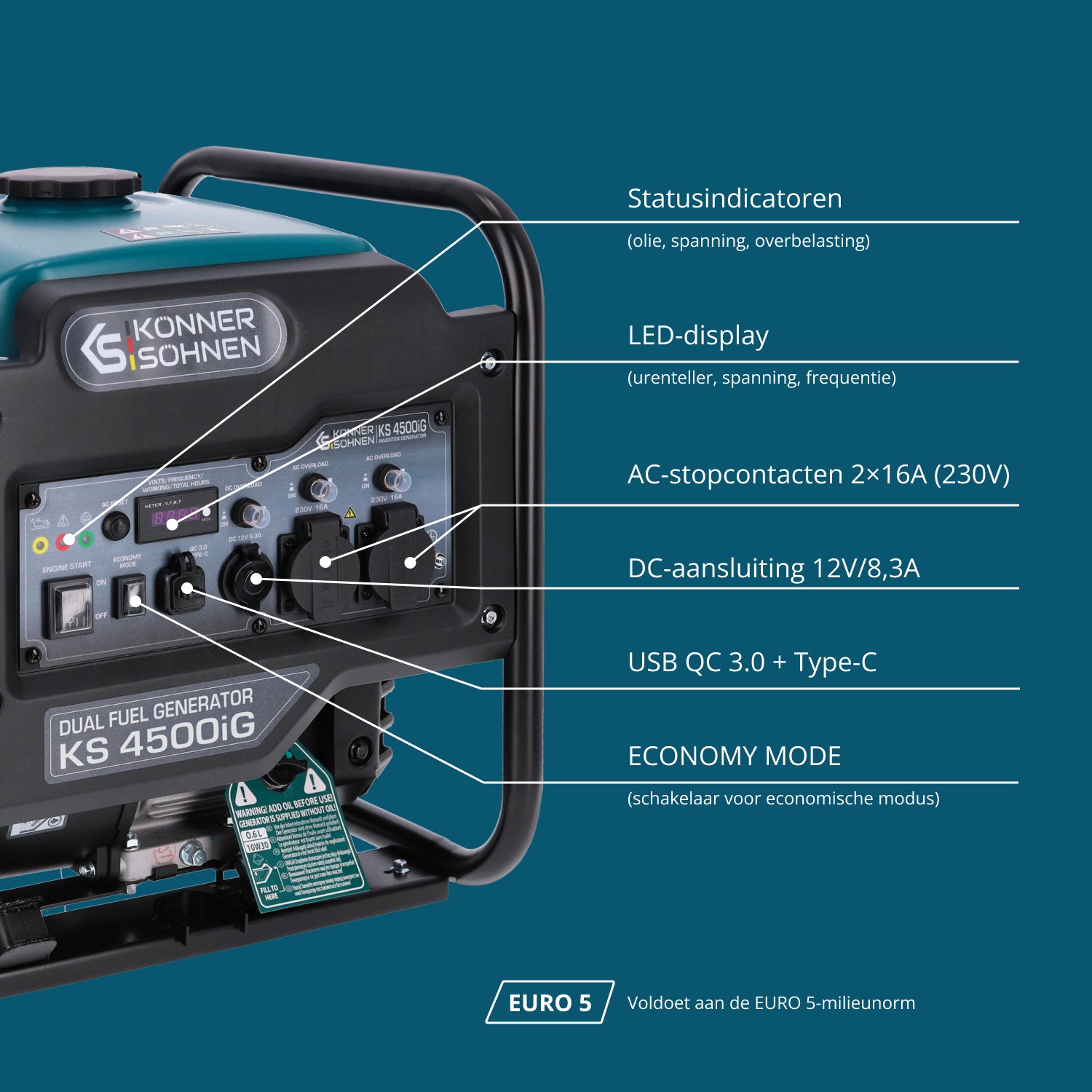 Dual Fuel Inverter Generator KS 4500iG