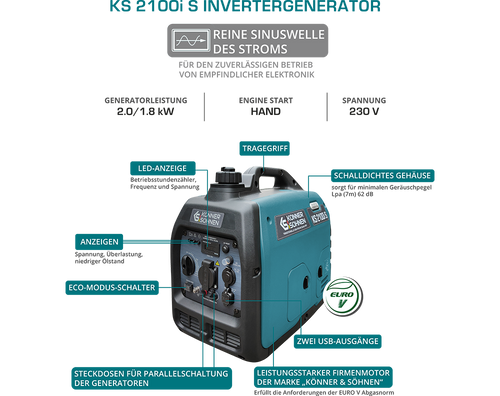 Invertergenerator KS 2100i S