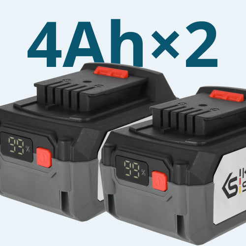 Capaciteit 4 Ah ×2