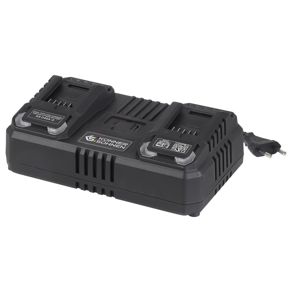 Caricabatterie doppio per batterie ricaricabili 20V KS C45A-2