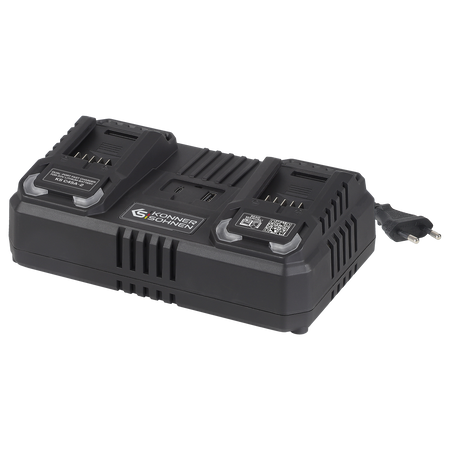 Dubbele oplader voor oplaadbare batterijen 20V KS C45A-2