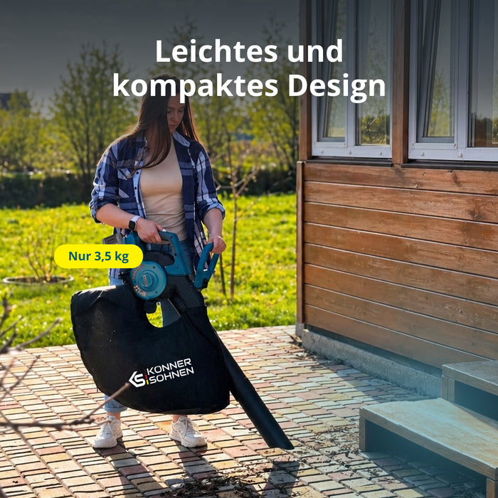 Akku-Gartensauger mit Laubzerkleinerungsfunktion KS LBV-40V