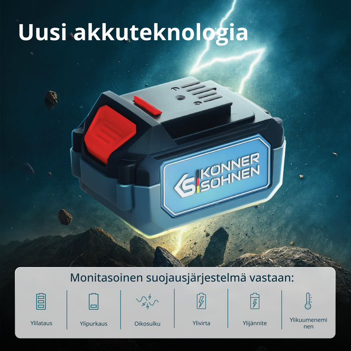 Johdottomat sähköiset oksasakset KS CPS20V-40 CASE PLUS