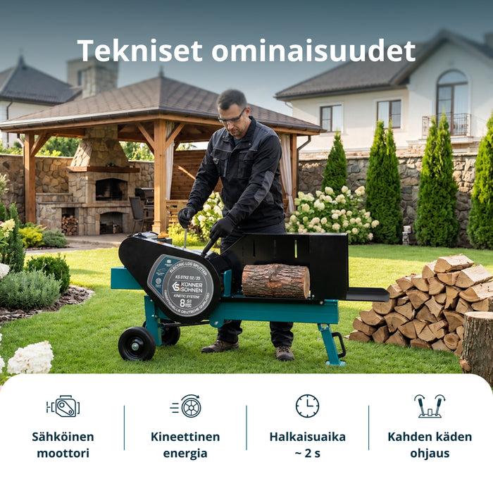 Sähkökäyttöinen halkomakone KS 8TKE 52/35