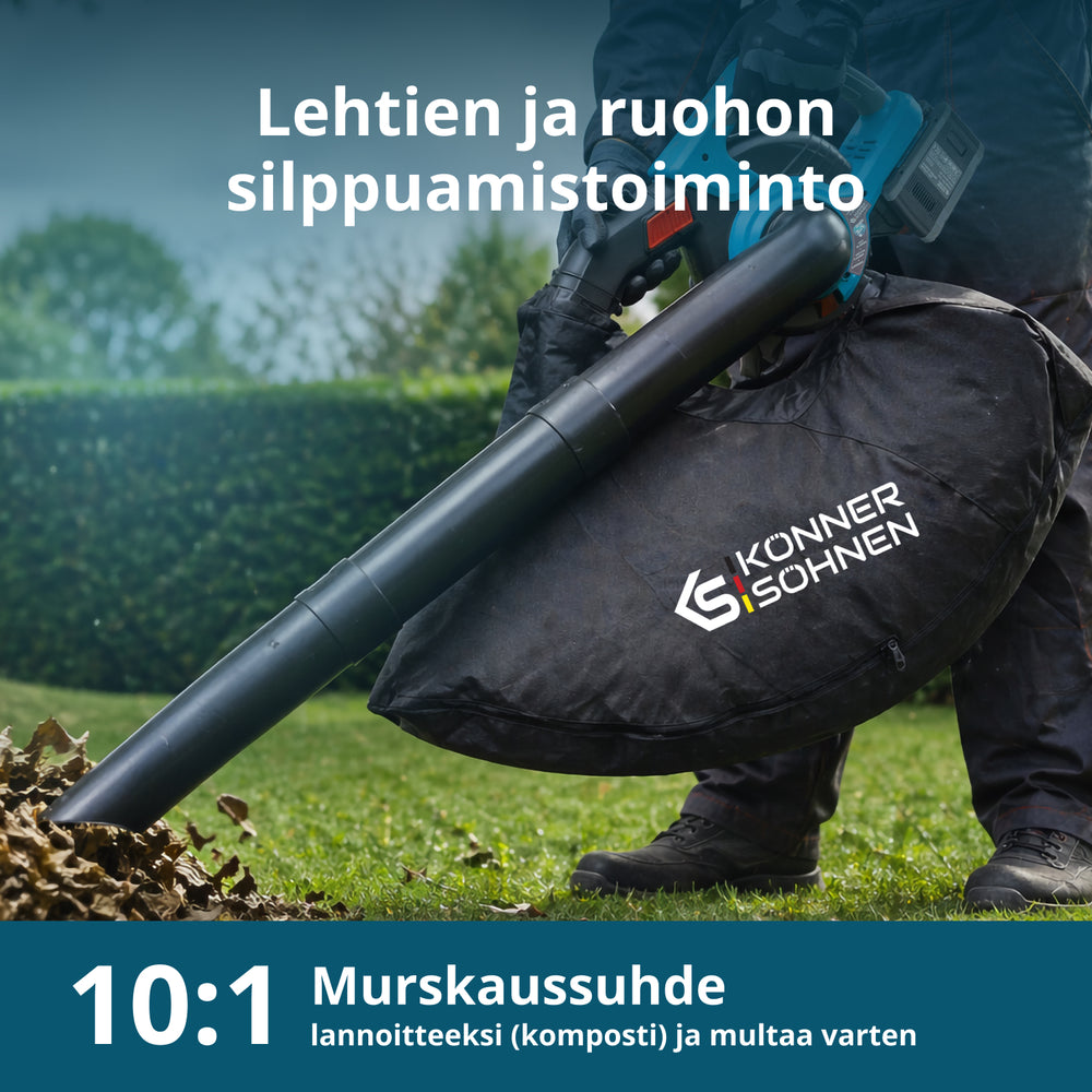 Akkukäyttöinen puutarhaimuri-puhallin KS LBV-40V