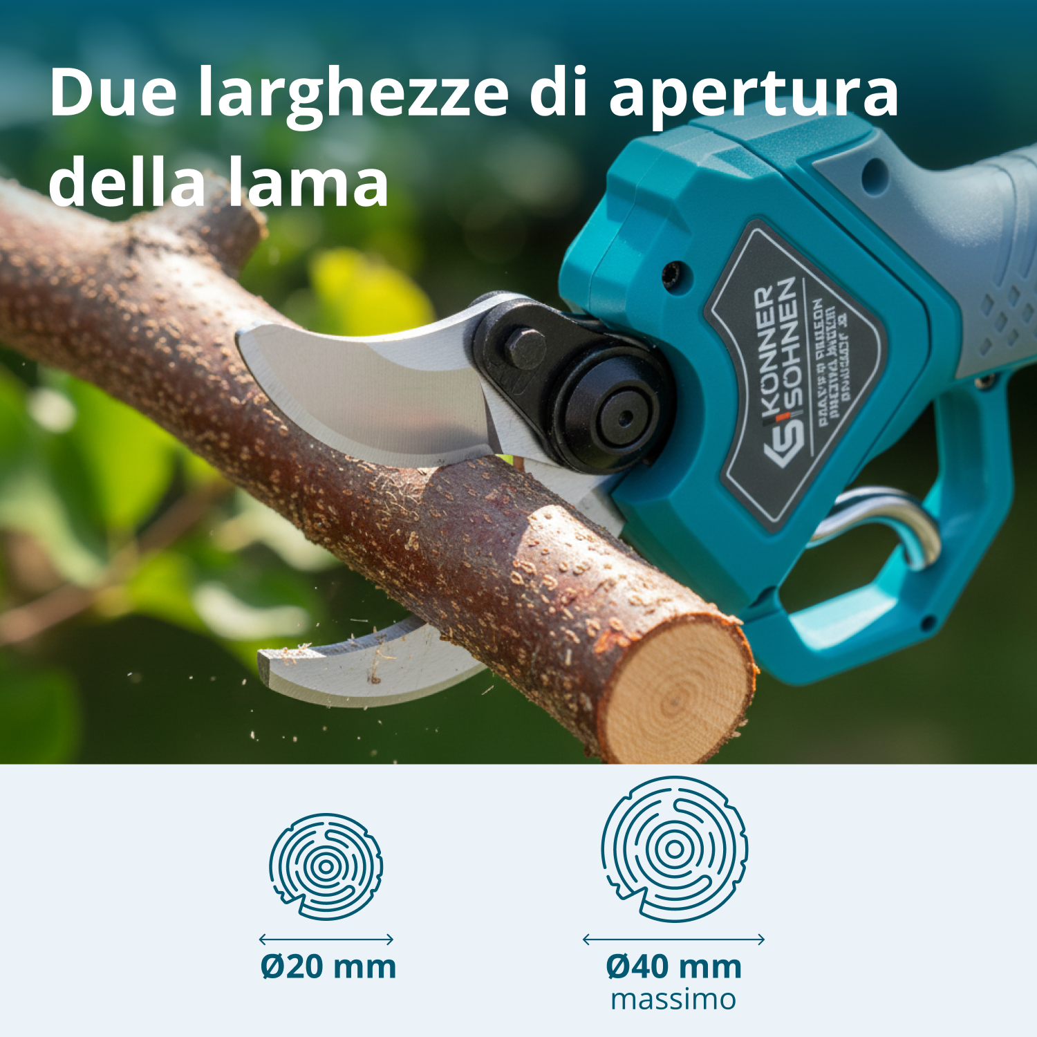 Ledningsfri Elektrisk Beskæresaks KS CPS20V-40 Case