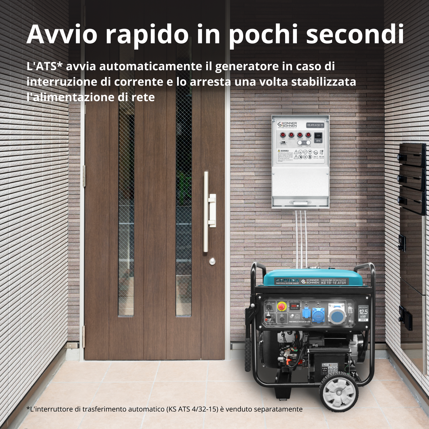 Benzínový generátor „Könner & Söhnen“ KS 15-1E ATSR