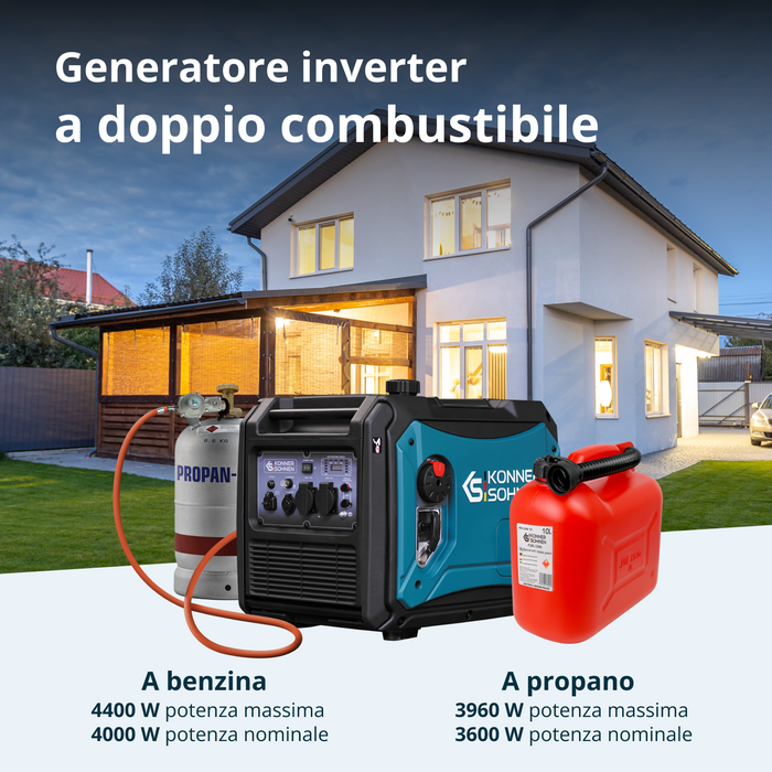 Gerador inversor a GPL/gasolina KS 4000iEG S