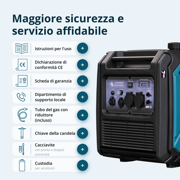 Gerador inversor a GPL/gasolina KS 4000iEG S