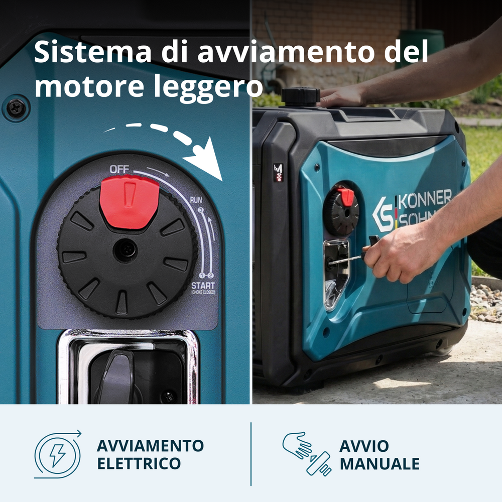 Gerador inversor a GPL/gasolina KS 4000iEG S