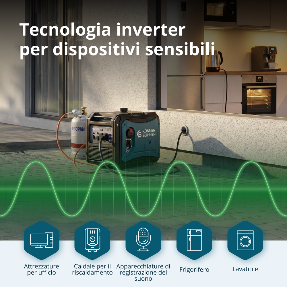 Gerador inversor a GPL/gasolina KS 4000iEG S