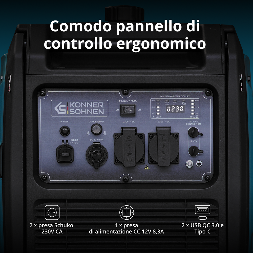 Gerador inversor a GPL/gasolina KS 4000iEG S