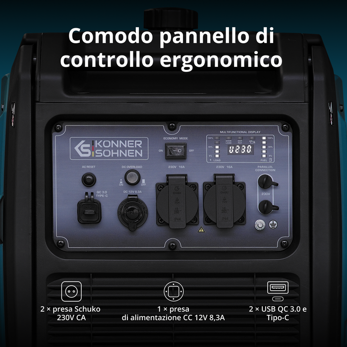 Gerador inversor a GPL/gasolina KS 4000iEG S