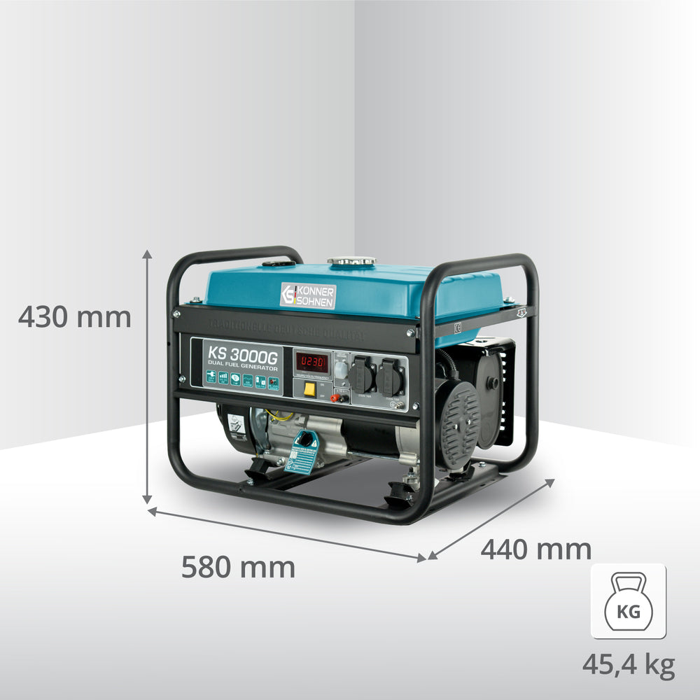 Groupe électrogène à essence/gaz "Könner & Söhnen" KS 3000G