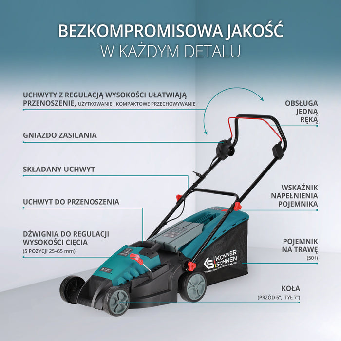 Elektryczna kosiarka do trawy KS 38LM-BL