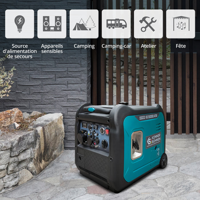 Groupe électrogène-onduleur dans la boîte anti-bruit KS 5500iE S ATSR