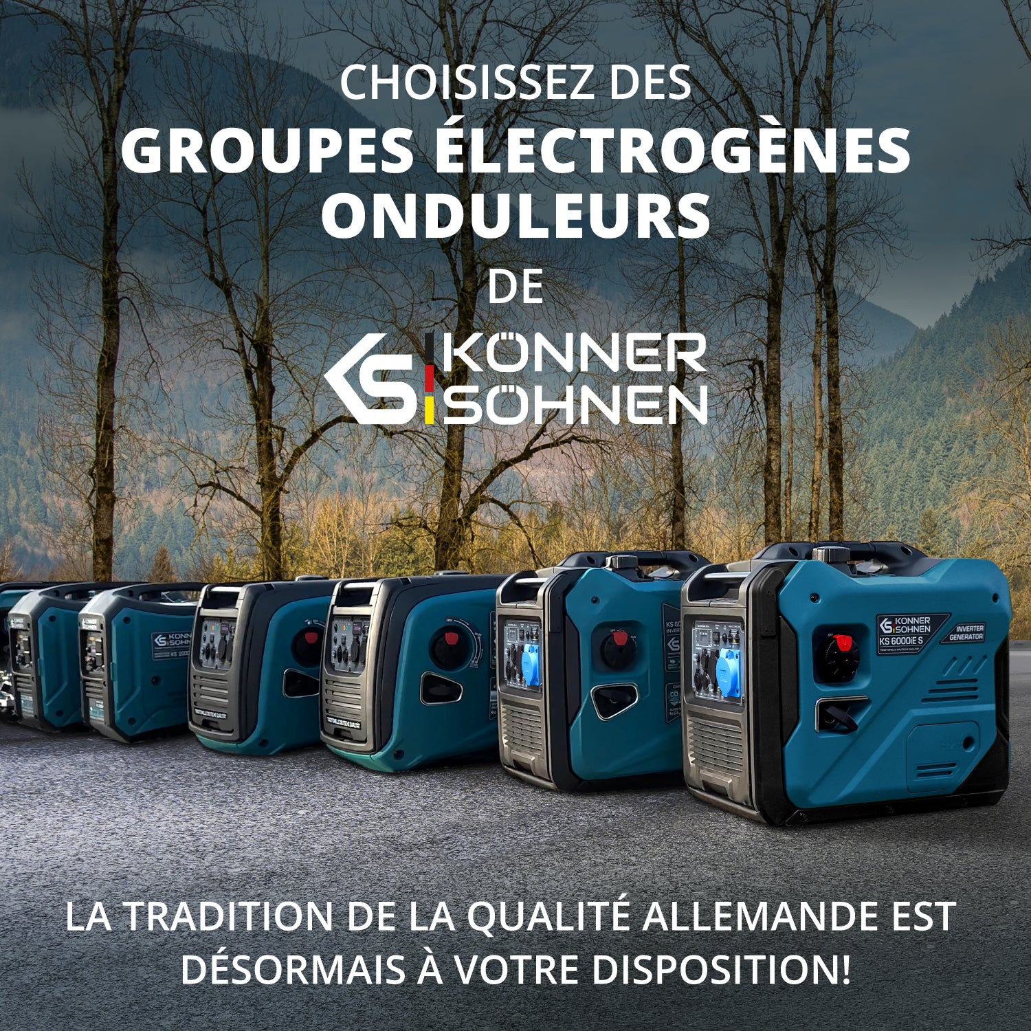 Groupe électrogène-onduleur dans la boîte anti-bruit KS 6000iE S ATS Version 2