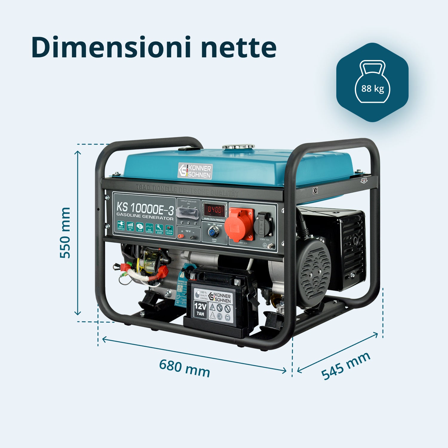 Benzínový generátor „Könner & Söhnen“ KS 10000E-3