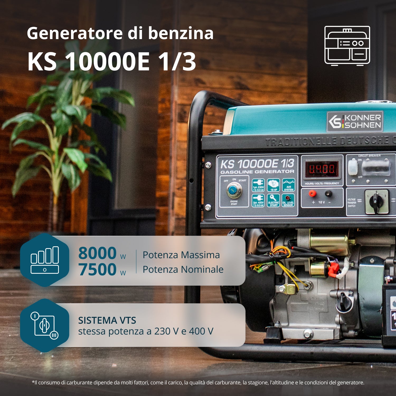 Benzínový generátor „Könner & Söhnen“ KS 10000E 1/3