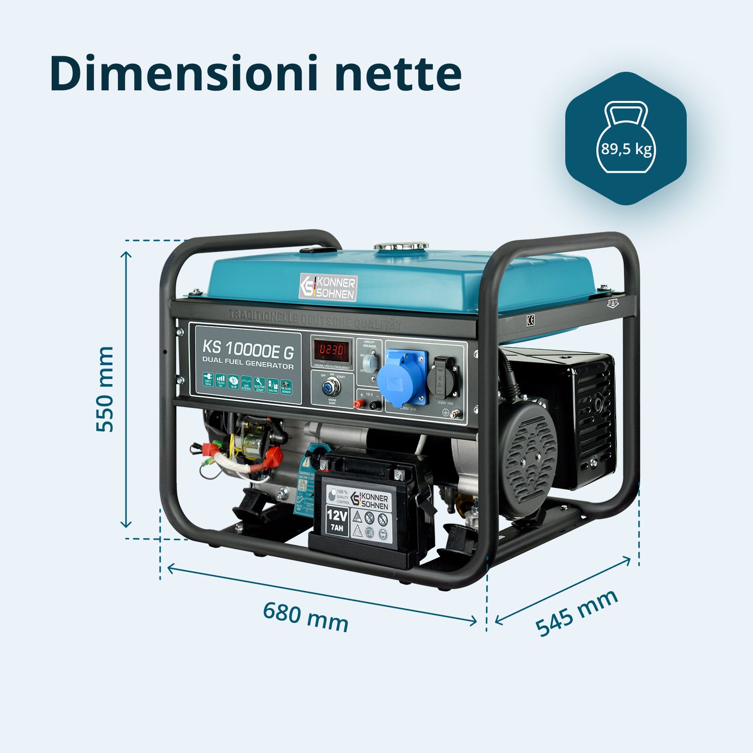Generátor LPG/benzín "Könner & Söhnen" KS 10000E G