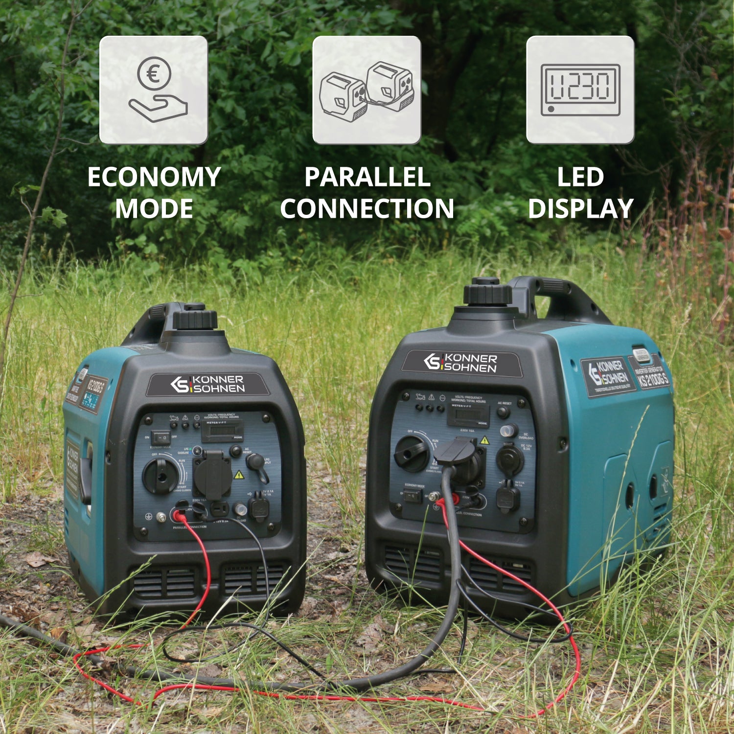 Invertorový generátor na LPG/benzín KS 2100iG S