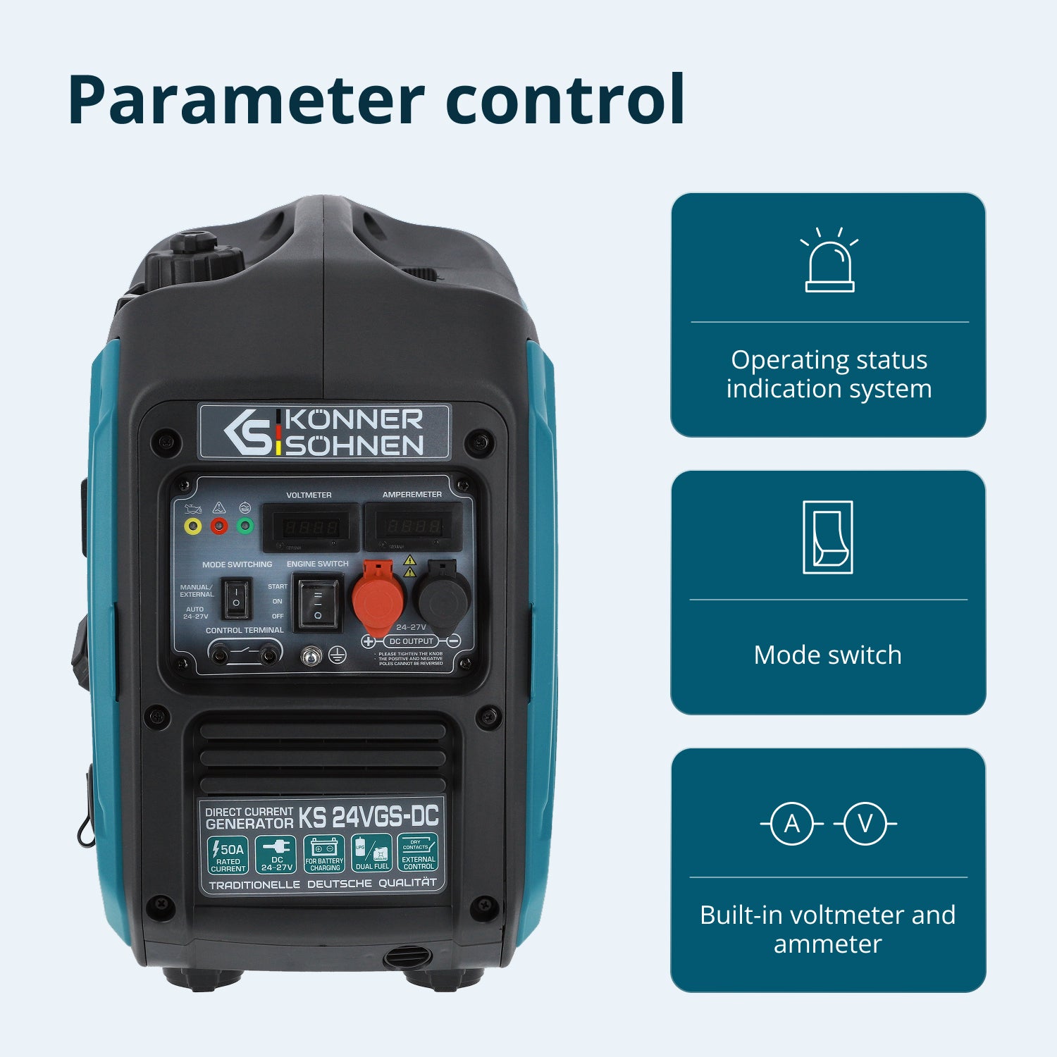 Generatore a Tensione Costante KS 24VGS-DC con Sistema a Doppio Carburante
