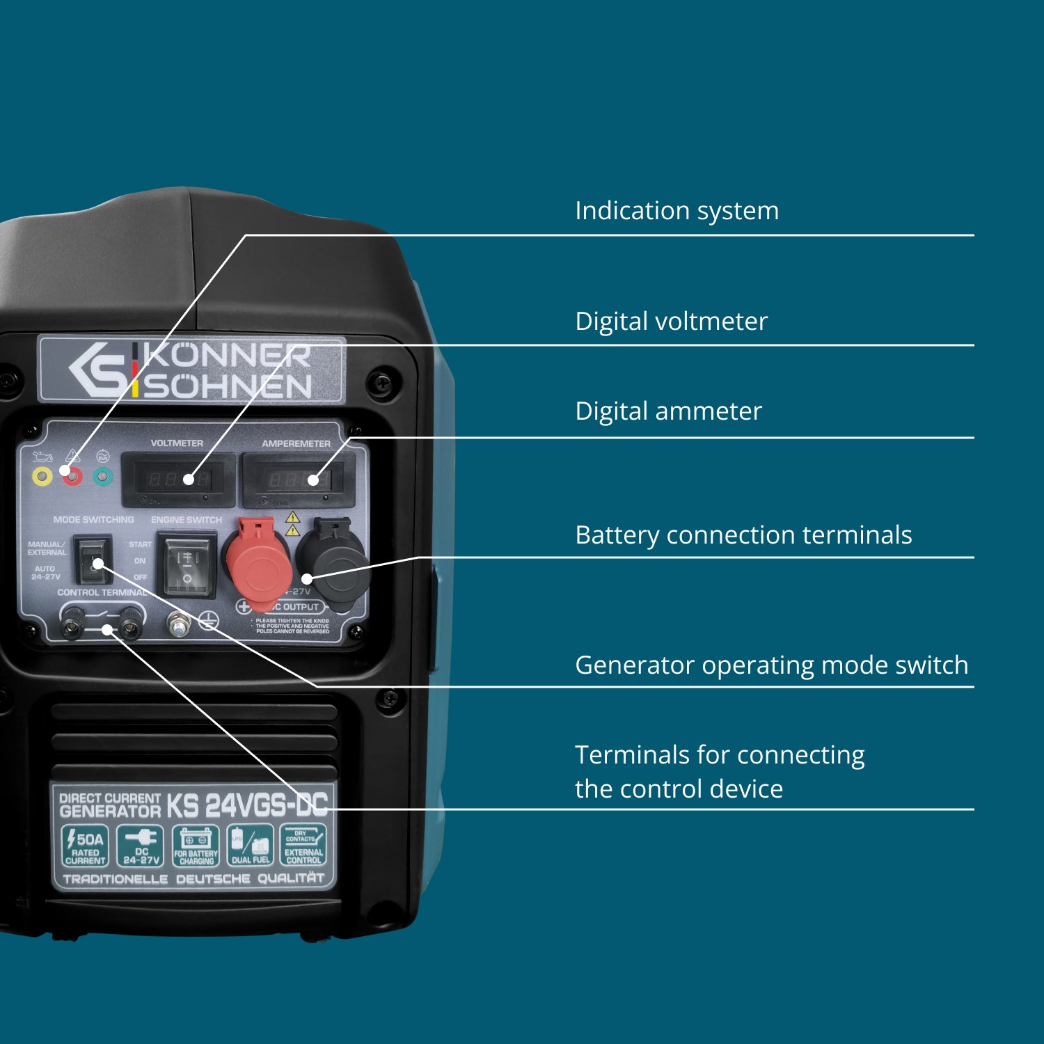 Generatore a Tensione Costante KS 24VGS-DC con Sistema a Doppio Carburante