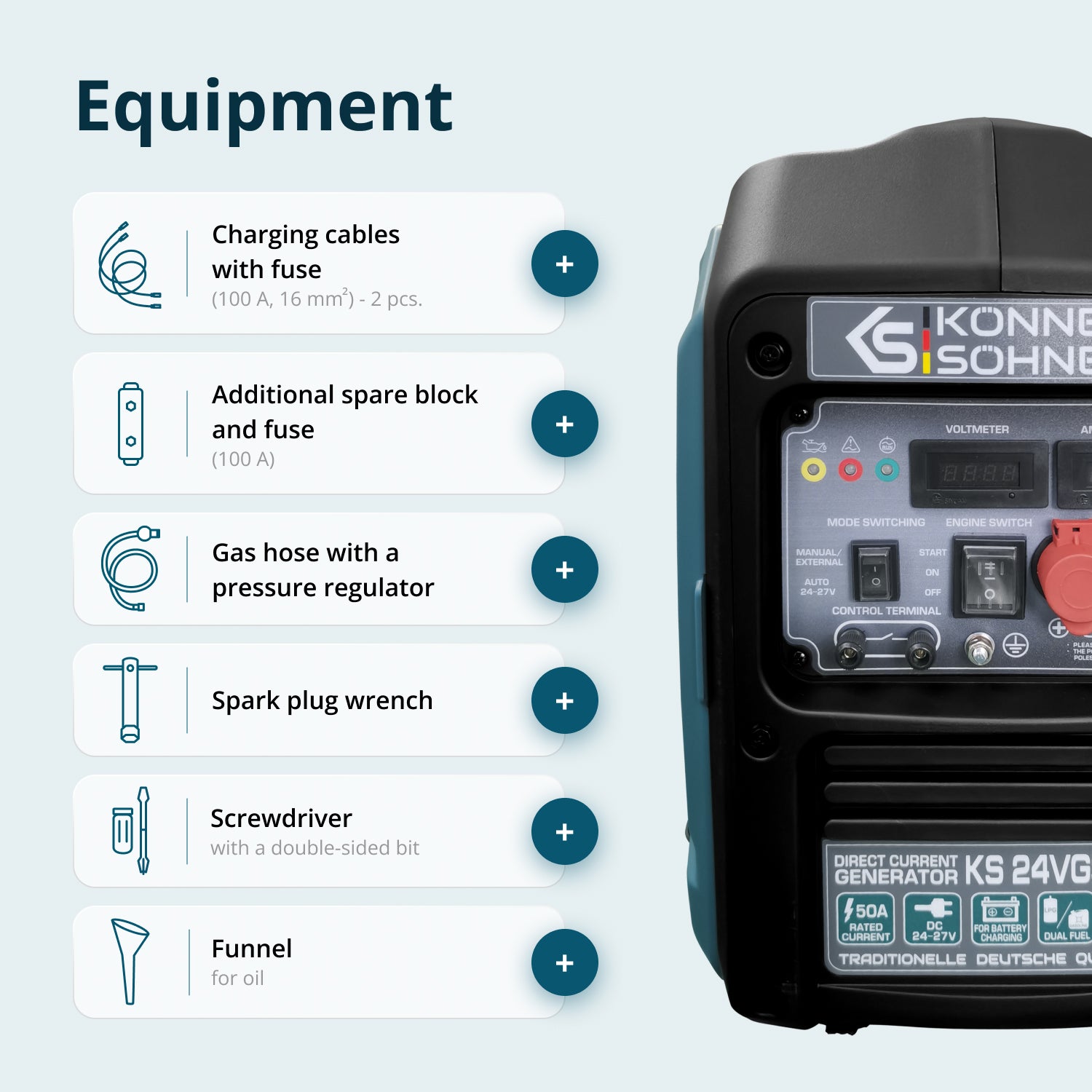 Generatore a Tensione Costante KS 24VGS-DC con Sistema a Doppio Carburante