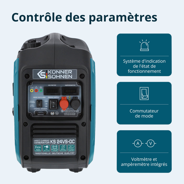 Groupe électrogène de courant continu KS 24VS-DC