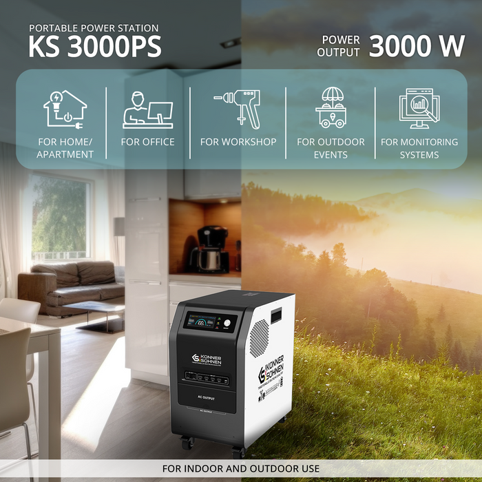 KS 3000PS Stazione di Alimentazione Portatile 3-in-1