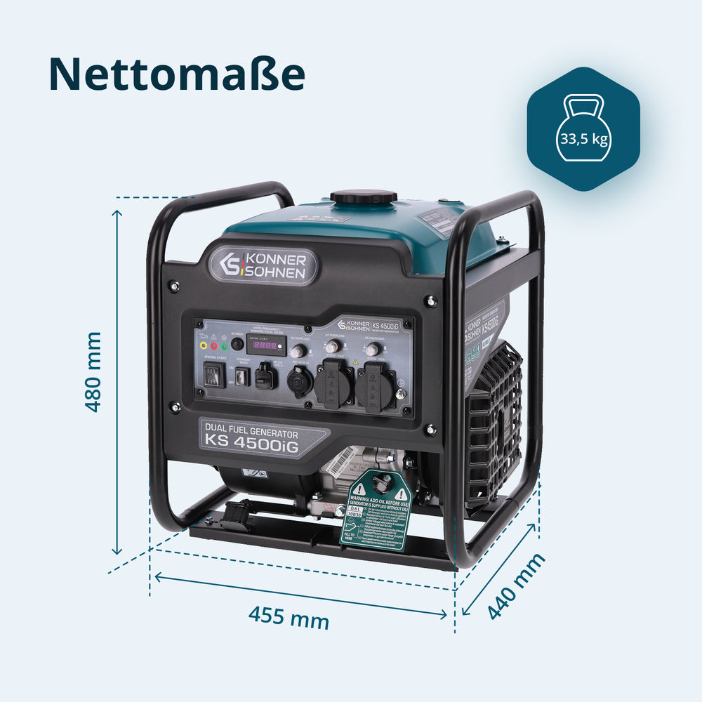 Dual Fuel-Inverter-Generator KS 4500iG