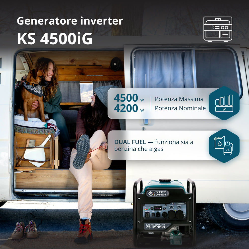 Διπλού Καυσίμου Inverter Γεννήτρια KS 4500iG