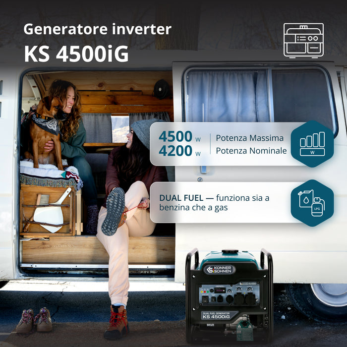 Διπλού Καυσίμου Inverter Γεννήτρια KS 4500iG