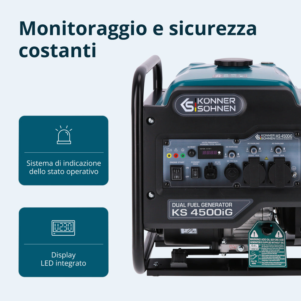 Διπλού Καυσίμου Inverter Γεννήτρια KS 4500iG