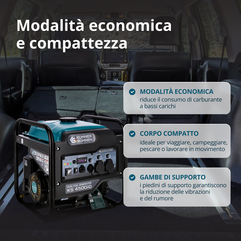 Διπλού Καυσίμου Inverter Γεννήτρια KS 4500iG