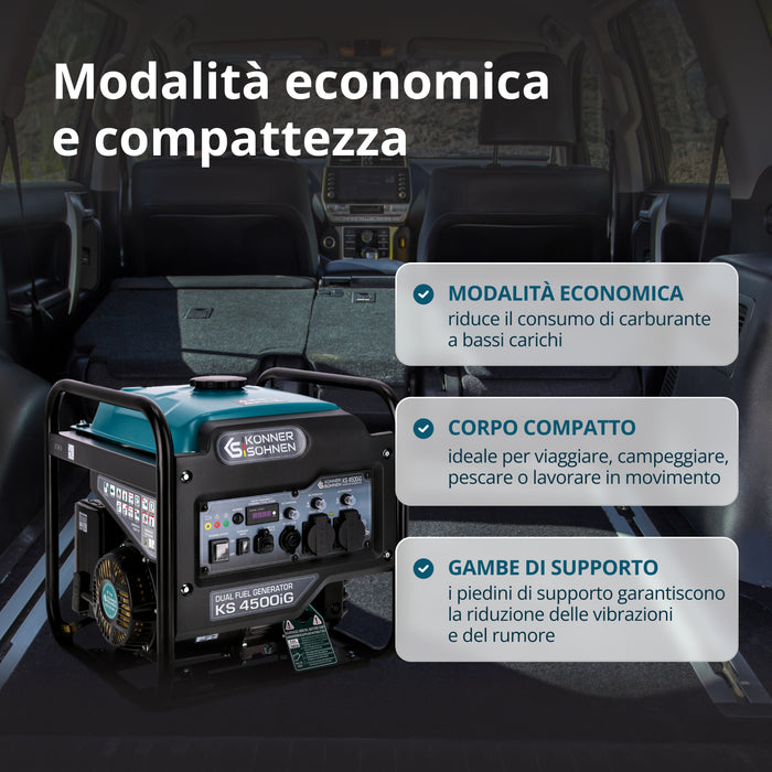 Διπλού Καυσίμου Inverter Γεννήτρια KS 4500iG