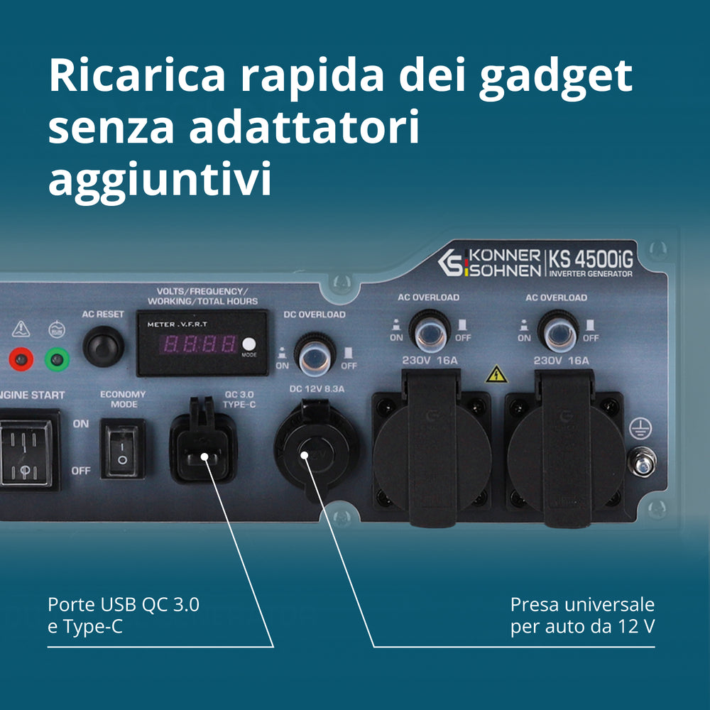 Διπλού Καυσίμου Inverter Γεννήτρια KS 4500iG