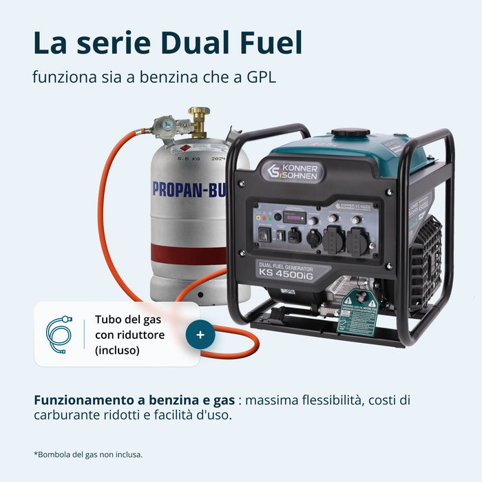 Διπλού Καυσίμου Inverter Γεννήτρια KS 4500iG