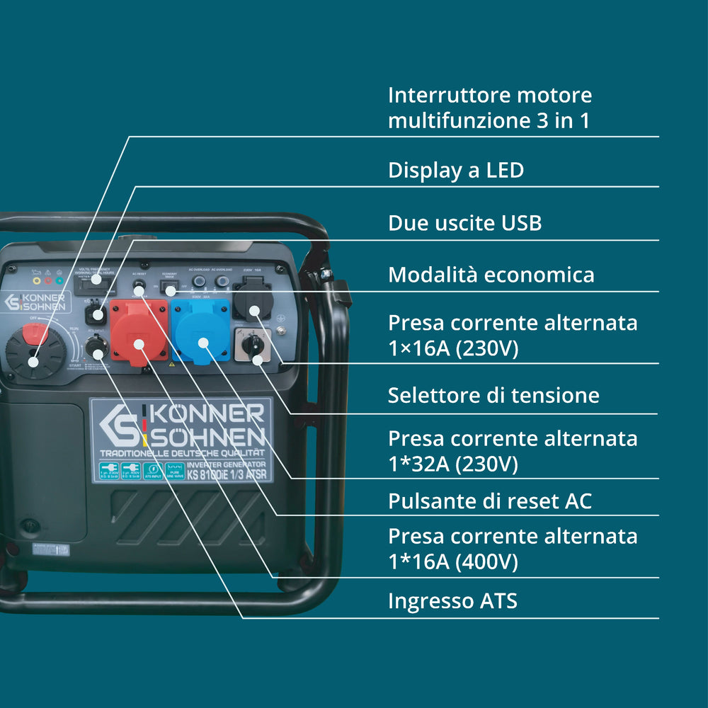 Инверторен генератор KS 8100iE 1/3 ATSR
