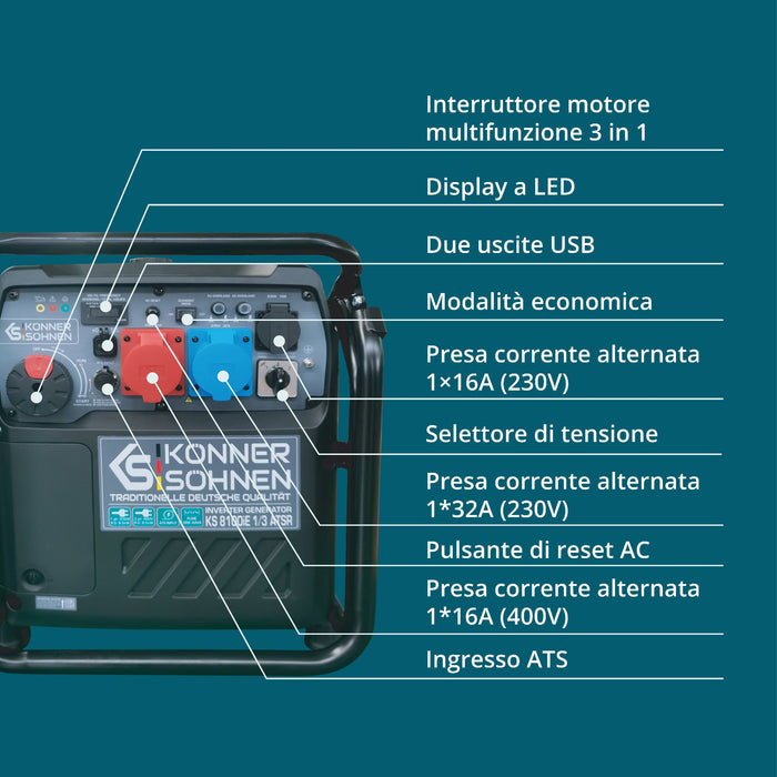 Инверторен генератор KS 8100iE 1/3 ATSR