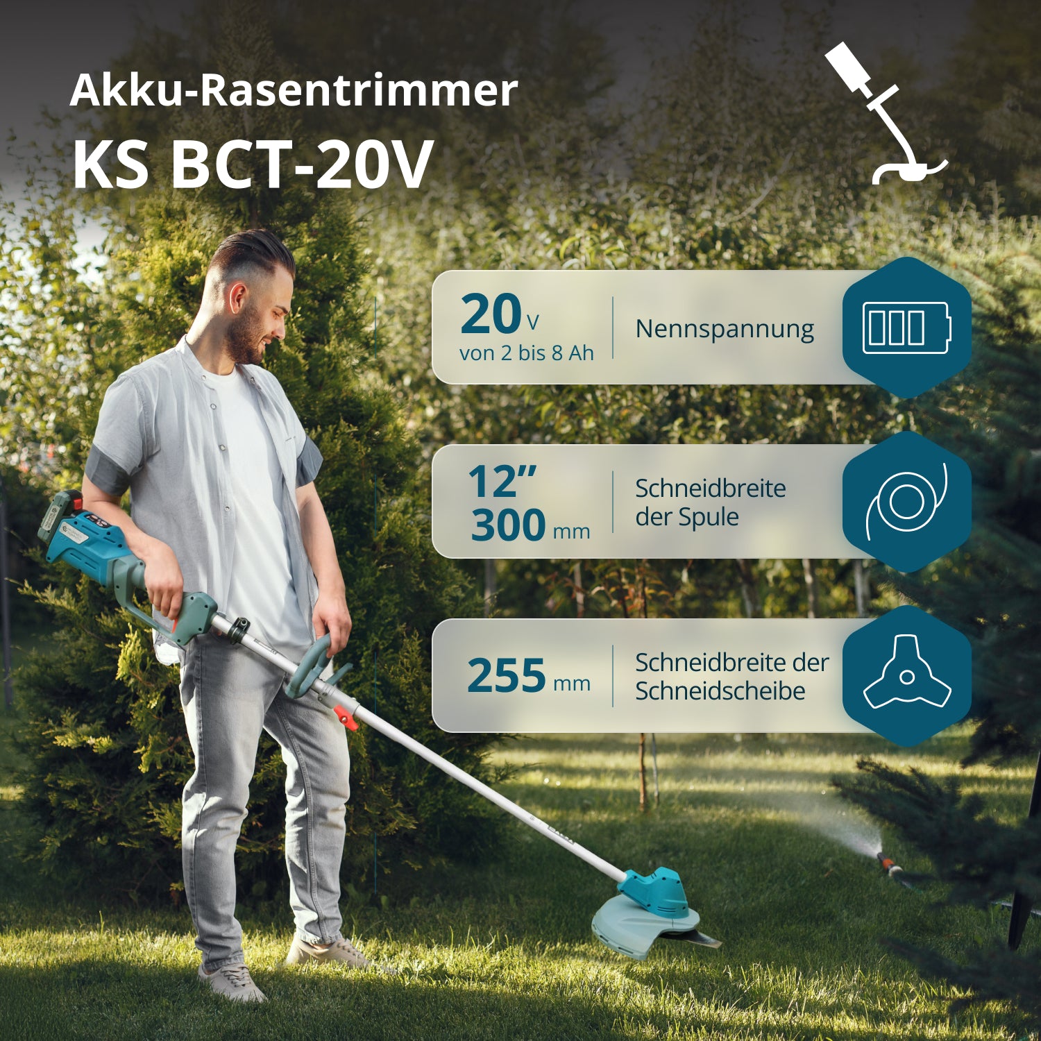 Akku-Rasentrimmer KS BCT-20V