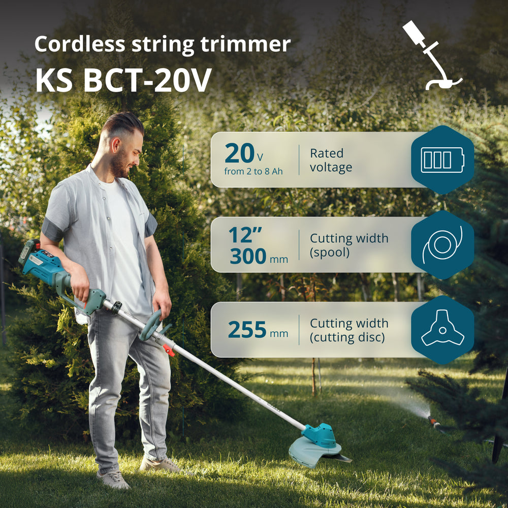 Vezeték nélküli bozótvágó és szegélynyíró KS BCT-20V