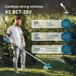 Trådlös grästrimmer och kantklippare KS BCT-20V thumbnail