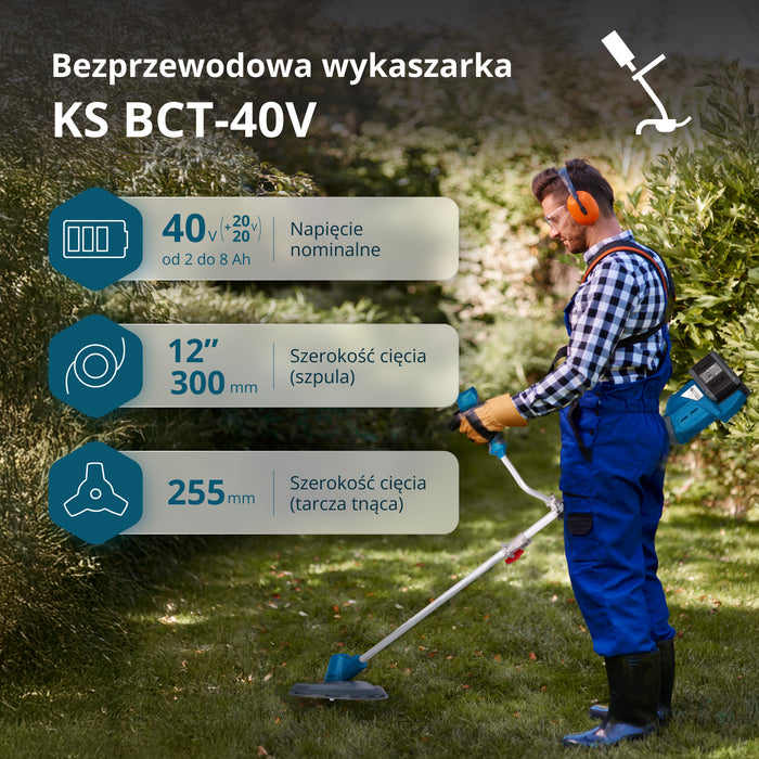 Zestaw promocyjny do pielęgnacji trawnika KS 43LM-BCT40V-SET