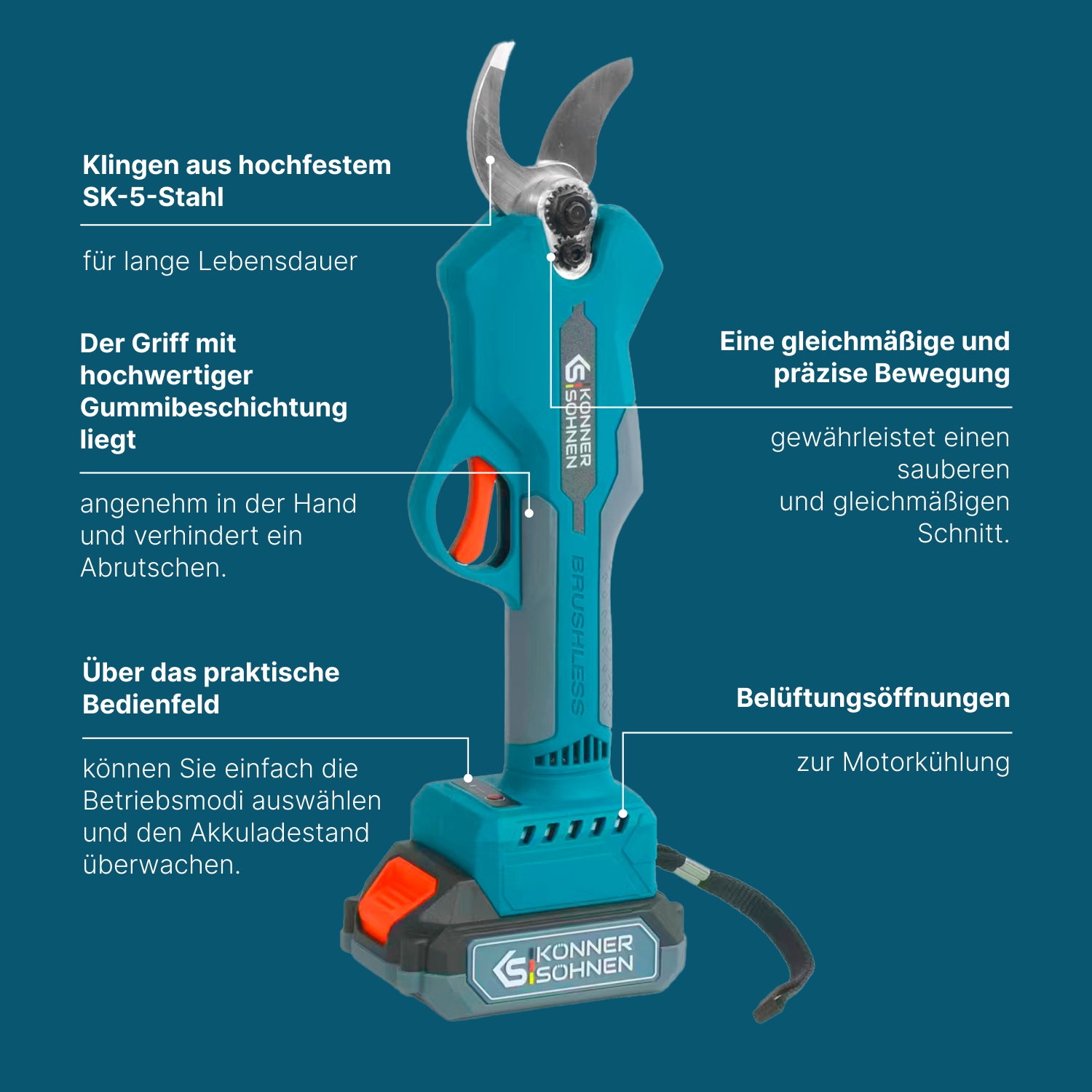 Akku-Gartenschere KS CPS20V-32 Case