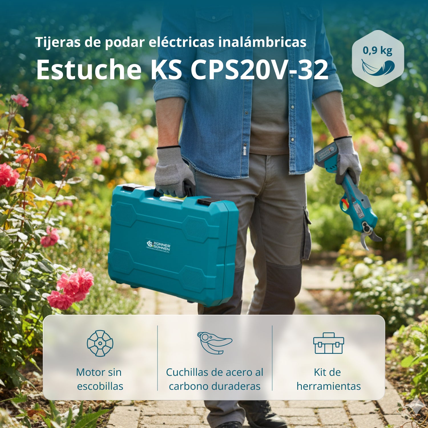 Tijera de podar a batería KS CPS20V-32 Case