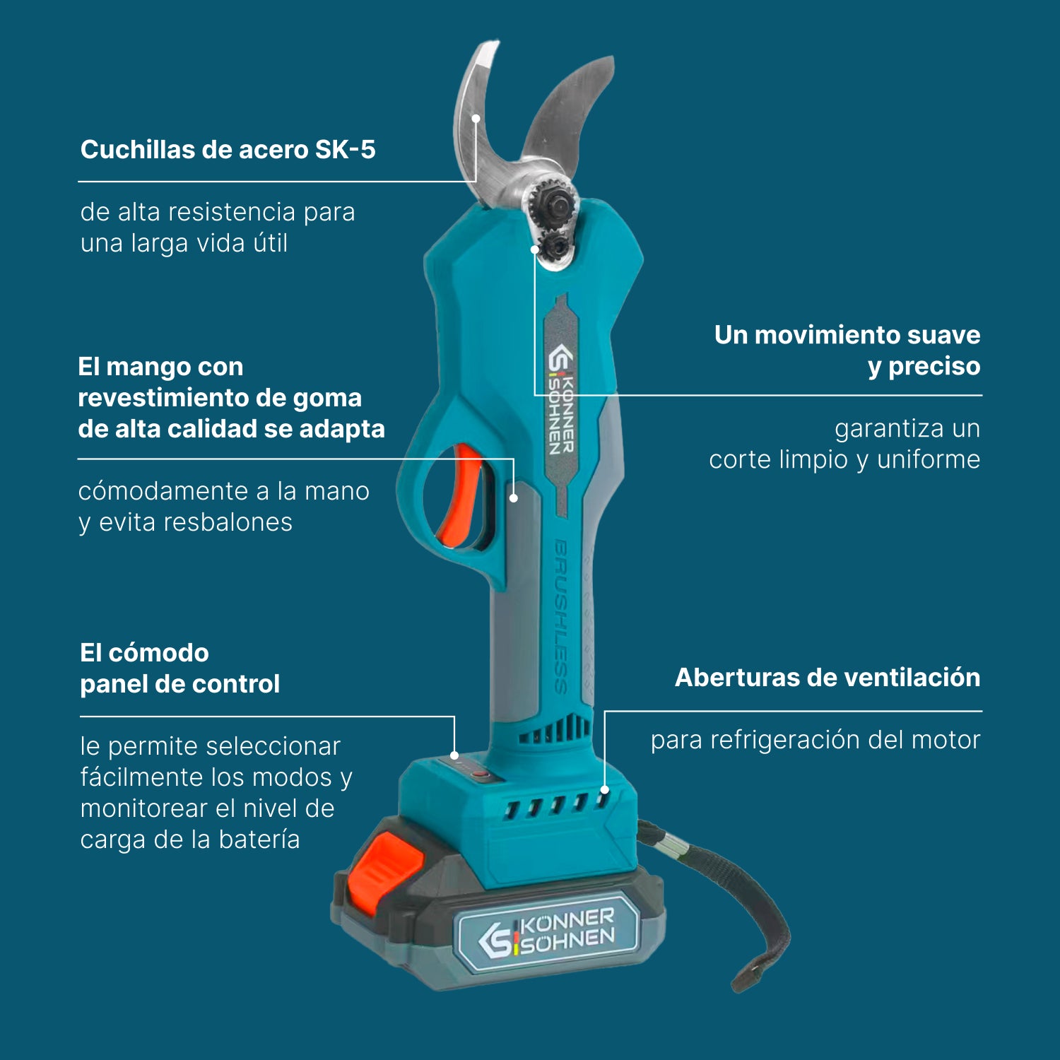 Tijera de podar a batería KS CPS20V-32 Case