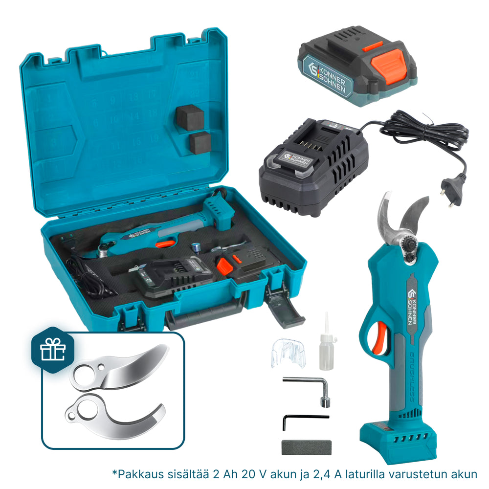 Johdottomat sähköiset oksasakset KS CPS20V-32 CASE PLUS